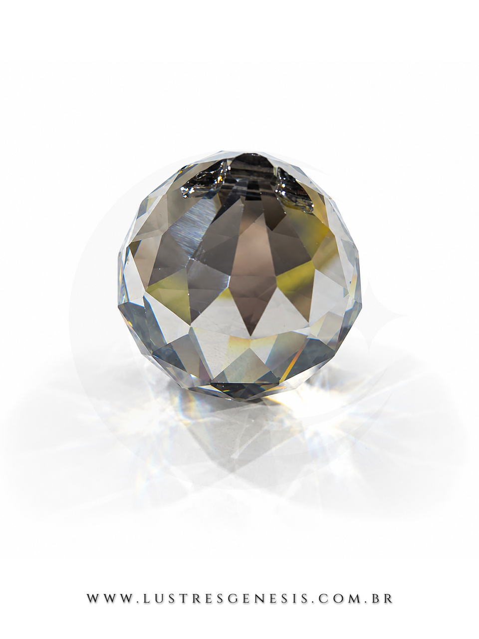 Bola esfera de cristal K9 tom Fumê para lustre e feng-shui, disponível nos tamanhos 30mm